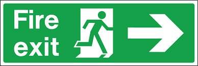 Fire Exit Right Arrow