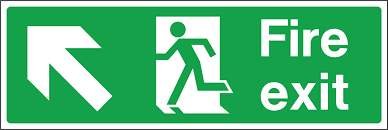 Fire Exit Stairs Arrow