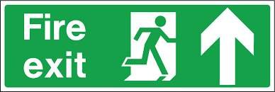 Fire Exit With Up Arrow
